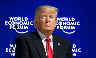 Tổng thống Mỹ Donald Trump dự Diễn đàn kinh tế thế giới năm 2018 tại Davos, Thụy Sĩ . Ảnh: Getty Images