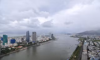 Một góc trung tâm thành phố Đà Nẵng nhìn từ trên cao Ảnh: Nguyễn Thành