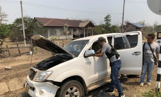 Xe ôtô chở 118 ngàn viên ma túy. Ảnh Mạnh Hùng.