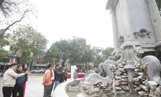 Mục sở thị Đài phun nước Con cóc 120 tuổi vừa hoàn thành tu bổ