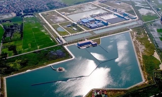 Toàn cảnh nhà máy nước mặt Sông Đuống - Ảnh Hoàng Mạnh Thắng