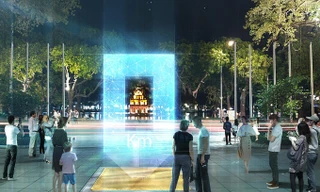 Phối cảnh Cột mốc số 0 đặt tại khu vực tượng đài, vườn hoa Lý Thái Tổ