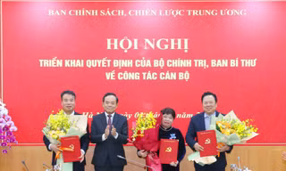 Ban Chính sách, chiến lược Trung ương có ba tân Phó trưởng ban 