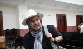 Ông Đặng Lê Nguyễn Vũ tại tòa sáng nay 29/10. Ảnh: Tân Châu