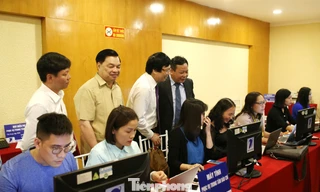 Bên trong Trung tâm báo chí phục vụ Đại hội Đảng bộ Hà Nội