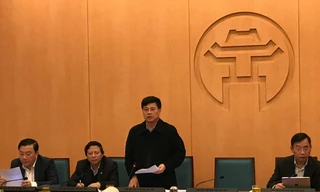 Phó Chủ tịch UBND thành phố Hà Nội Ngô Văn Quý phát biểu tại buổi làm việc