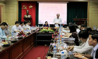 Toàn cảnh cuộc làm việc. Ảnh: Trường Phong