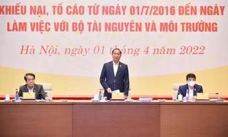 Đề nghị Bộ TN&MT báo cáo cụ thể việc nhận đơn thư, giải quyết khiếu nại, tố cáo