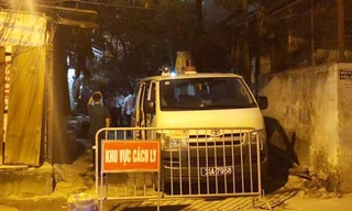 Khu vực cách ly tại ngách 59/165 phố Cầu Giấy