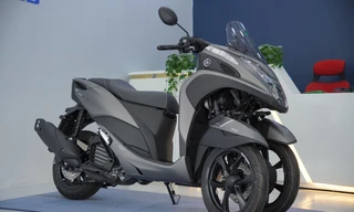 Cận cảnh mẫu xe tay ga Yamaha có ‘bánh kép’ độc lạ