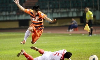 Văn Quyến trong màu áo CLB The Vissai Ninh Bình. Ảnh: Zing