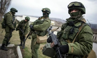 Lực lượng biên phòng Ukraine đang làm nhiệm vụ tại miền đông Ukraine.