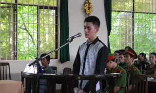 Bị cáo Cường tại tòa.