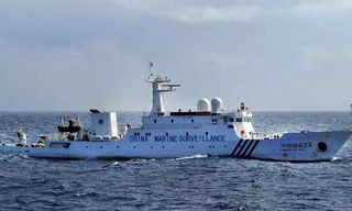 Tàu hải giám Trung Quốc tại vùng biển gần đảo tranh chấp với Nhật Bản. (Nguồn: AFP/TTXVN) 