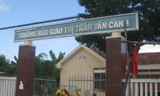 Trường mẫu giáo thị trấn Vân Canh (huyện Vân Canh, Bình Định) nơi xảy ra sự việc.