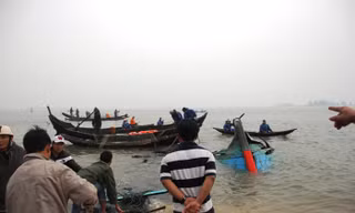 Phần đầu của chiếc tàu gặp nạn bị vỡ toác thành nhiều mảnh trôi dạt trên biển
