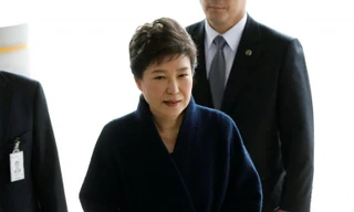 Cựu Tổng thống Park tại văn phòng công tố viên Seoul ngày 21/3 vừa qua.