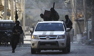 Các chiến binh của nhóm Hồi giáo cực đoan al-Nusra Front. Ảnh: Reuters