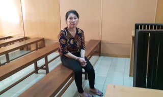 Nguyễn Thị Bình tại tòa ngày 20/2. Ảnh: Tân Châu