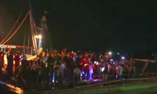 Hiện trường vụ đắm tàu.