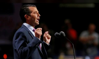 Con trai cả của Tổng thống Mỹ Donald Trump, Donald Trump Jr., đang vướng vào lùm xùm lớn liên quan đến Nga. Ảnh: Reuters