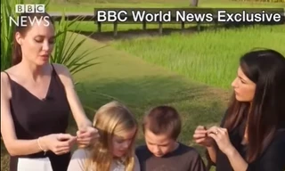 Angelina Jolie chuẩn bị nguyên liệu từ côn trùng để nấu ăn.