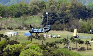 Quang cảnh khu vực triển khai THAAD tại Seonjgu vào ngày 26/4. Ảnh: Reuters