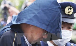 Nghi phạm Shibuya Yasumasa tại Cơ quan cảnh sát Abiko ngày 15/4. (Nguồn: The Japan News/TTXVN)