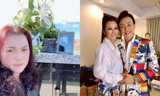 Xót xa nhìn ca sĩ Phương Loan tiều tụy, u buồn tới thăm mộ Chí Tài nhân dịp năm mới