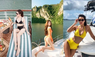 Hết khoe dáng trên biển, sao Việt phải diện bikini nóng bỏng trên du thuyền mới đúng mốt