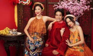 Bộ ảnh đón Tết khiến khán giả “đu trend” nhiều nhất: Trúc Anh, Salim sánh đôi cùng “soái ca” châu Âu Samuel An 