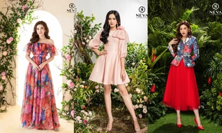 Hoa hậu, Á hậu mặc gì cũng đẹp nhưng xuất sắc nhất là khoe dáng với họa tiết hoa