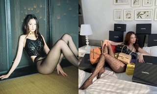 Ngọc Trinh và Chi Pu đọ mốt mặc quần tất không nội y: Ngọc Trinh hở bạo hơn nhiều lần