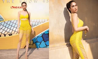 Ngọc Trinh tiếp tục “chơi lớn“: Mặc đồ hở bạo tới nỗi lên cầu thang cũng cần người đỡ