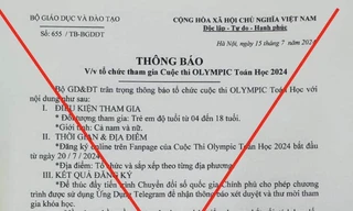 Cảnh báo giả mạo văn bản của Bộ GD&ĐT về cuộc thi Olympic Toán học 2024
