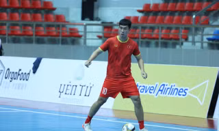 Các cầu thủ Futsal ra quân với mục tiêu là tấm HCV sau khi đã 2 lần liên tiếp góp mặt ở sân chơi World Cup. Ảnh Như Ý