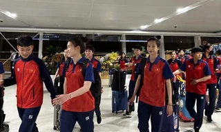 Những hình ảnh đầu tiên của tuyển nữ Việt Nam dự Asiad 19 tại Trung Quốc