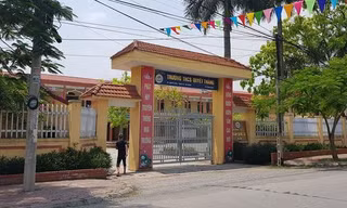  Trường THCS Quyết Thắng, nơi xảy ra sự việc đáng tiếc.