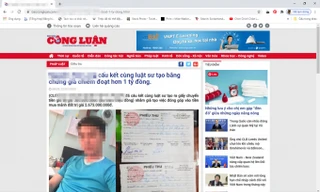 Phát hiện trang giả mạo báo điện tử của báo Nhà báo và Công luận