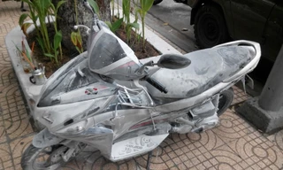 Xe Air Blade phát nổ lớn, bốc cháy dữ dội