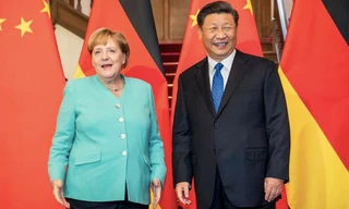 Thủ tướng Đức Angela Merkel trong cuộc gặp Chủ tịch Trung Quốc Tập Cận Bình hồi năm 2019 ảnh: CNN 