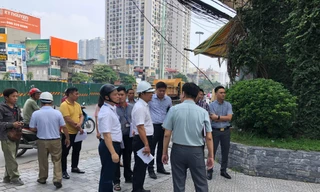 Chủ tịch UBND quận Hai Bà Trưng kiểm tra tiến độ GPMB đường Vành đai 2