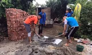 ĐVTN xây bể xử lý nước sinh hoạt cho người dân 