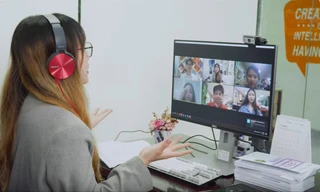 Mô hình lớp học trực tuyến của Công ty IMAP Việt Nam giúp doanh nghiệp này trụ vững qua mùa dịch COVID-19 Ảnh: P.V 