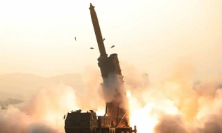 Bức ảnh được tờ Rodong Sinmun công bố trong bài báo viết về vụ thử ngày 31/10 