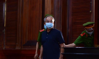 Ông Nguyễn Thành Tài tại phiên tòa Ảnh: Tân Châu