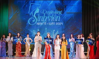 Nữ sinh khoa Luật đăng quang 'Duyên dáng sinh viên Kinh tế - Luật' 2024