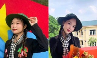 Gặp 2 nữ sinh TP. HCM tập luyện chuẩn bị cho Lễ diễu binh và diễu hành kỷ niệm 80 năm ngày Quốc khánh