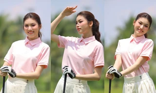 Á hậu Ngọc Thảo rạng ngời tại buổi khai mạc giải 'Tiền Phong Golf Championship - Non sông một dải'