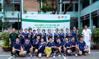 Đoàn viên, thanh niên Bệnh viện Quân y 175 sôi nổi tham gia Giải Bóng chuyền nam, nữ